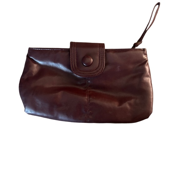 Handbags - Vintage Burgandy Brown Clutch Wristlet Bag